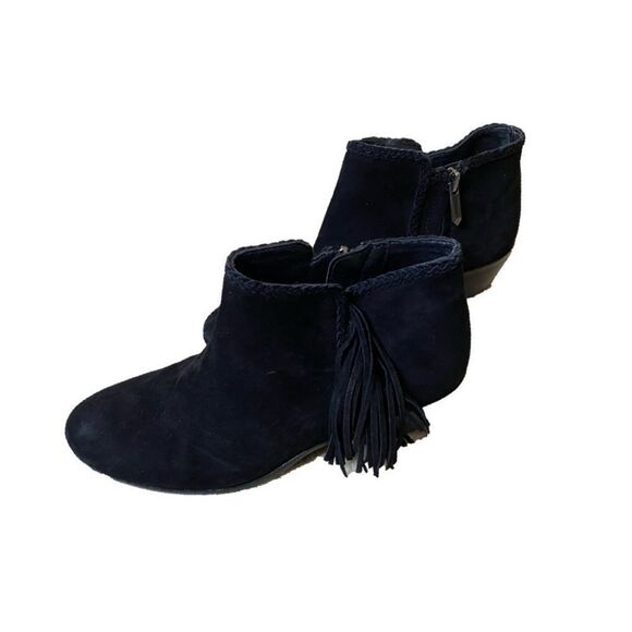 Sam Edelman Black Ankle Boots with Fringe - Picture 4 of 8